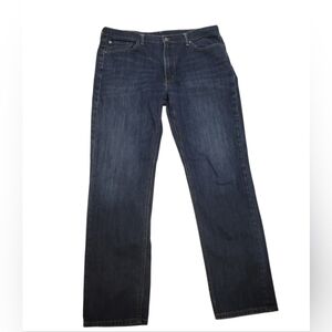 Levi's 541‎ Mens 38x34 Dark Wash Stretch Straight Denim Blue Jeans